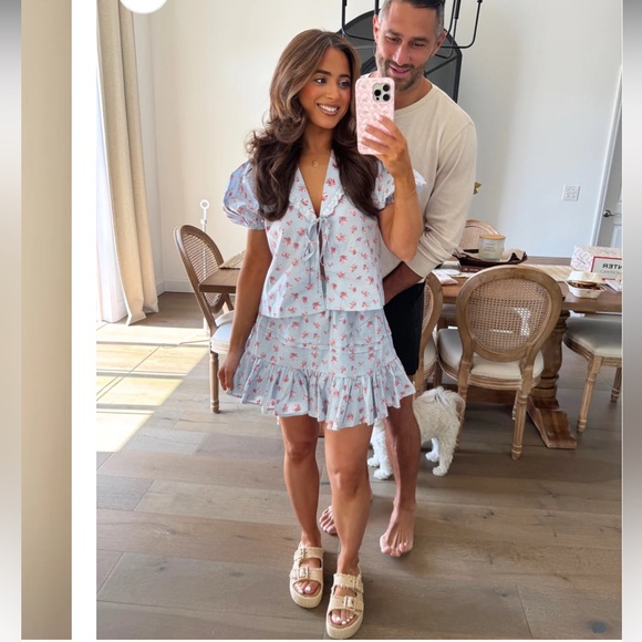 MABLE the Label Wild Rose Blouse & Skirt Set Cottagecore Darling Womens S - Picture 4 of 12